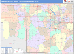 Des Moines-West Des Moines Metro Area Digital Map Color Cast Style